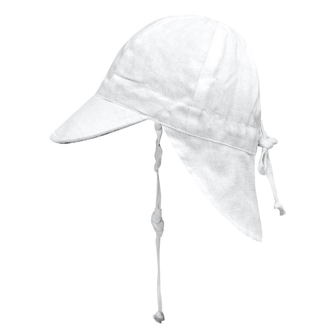 Bedhead Hats - "Lounger" Reversible Flap Baby Sunhat - Finley / Blanc