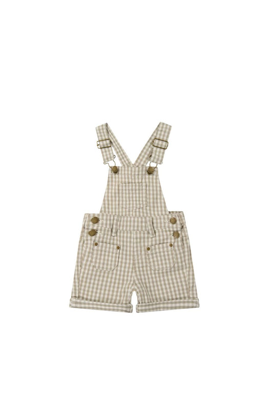 Jamie Kay - Chase Cotton Twill Short Overalls - Gingham