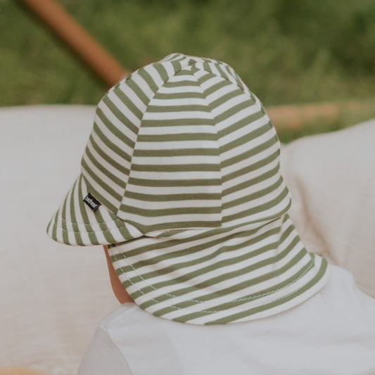 Bedhead Hats - Legionnaire Flap Sun Hat - Khaki Stripe