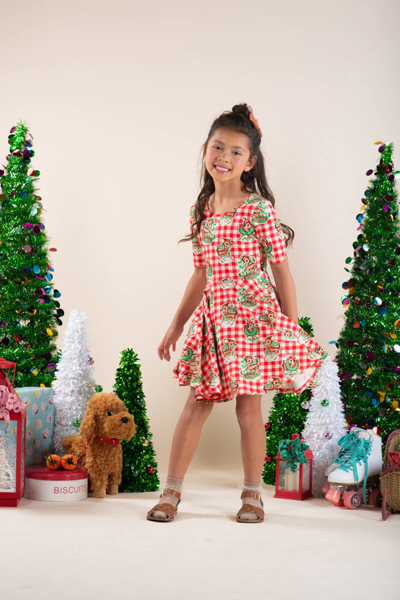 Rock Your Baby - Reindeer Joy Mabel Dress