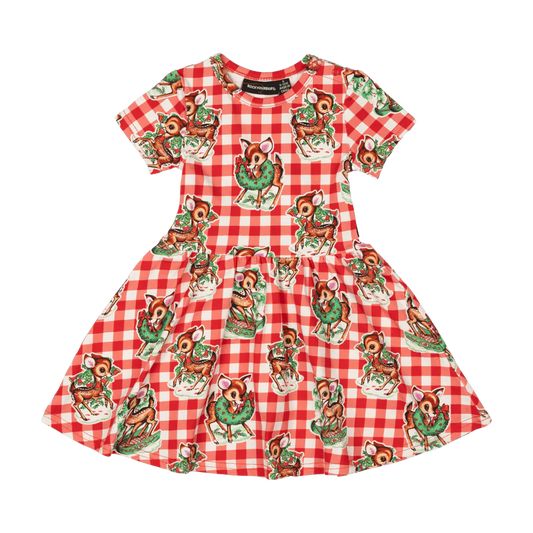 Rock Your Baby - Reindeer Joy Baby Dress
