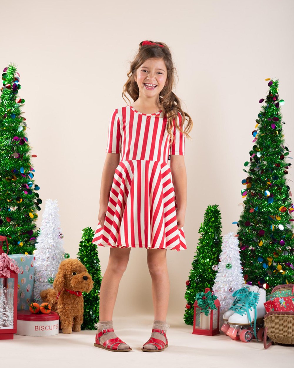 Rock Your Baby - Christmas Stripe Mabel Dress