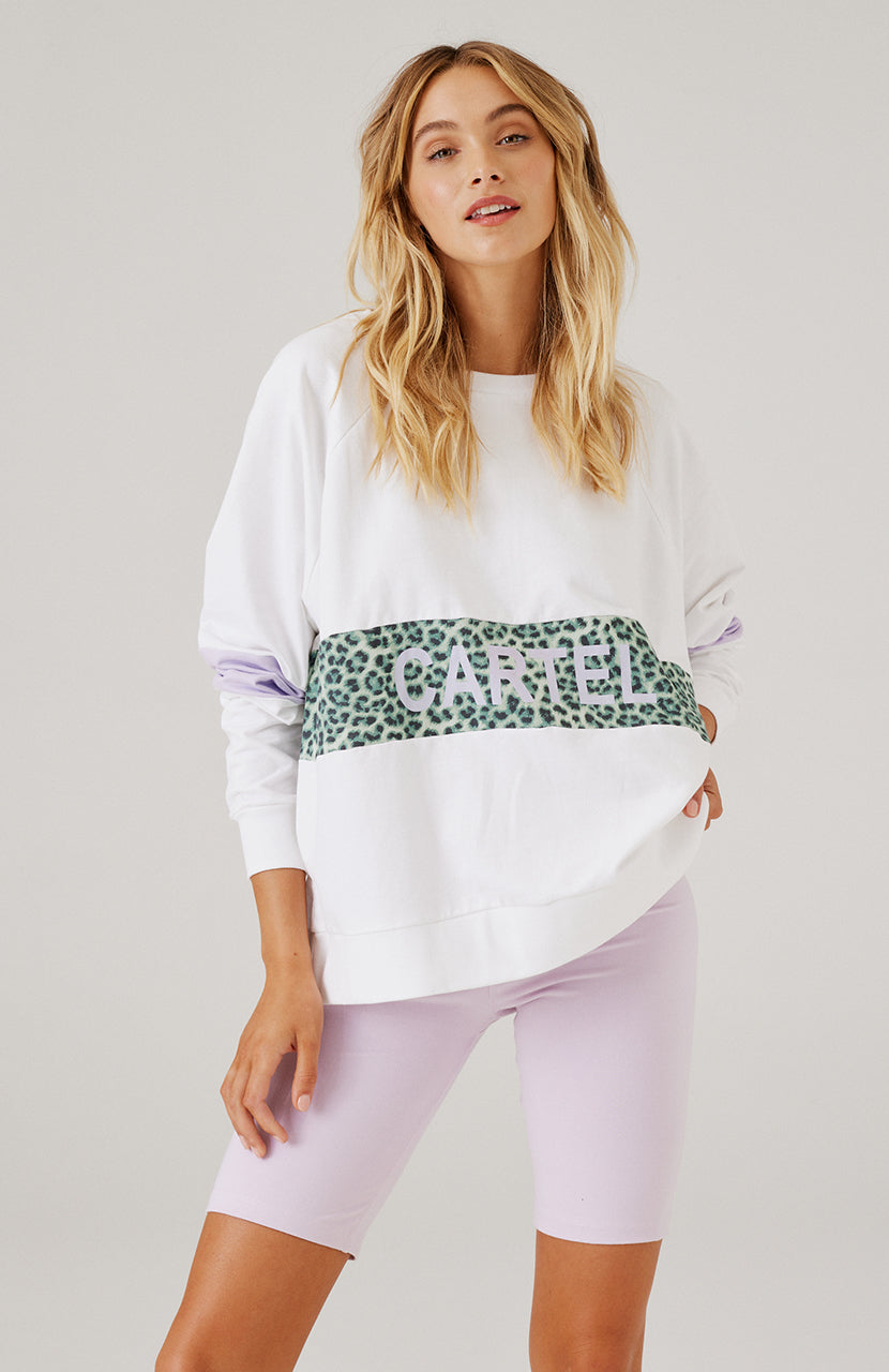 Cartel & Willow - Matilda Sweater - Sage Leopard