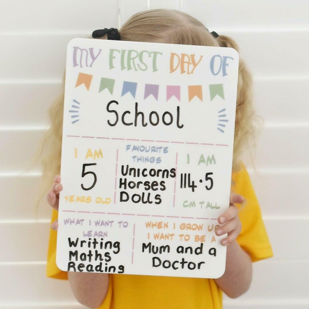 First Day of School Plaque - Single Sided