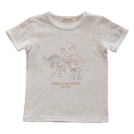 Bencer & Hazelnut - Dino Expert Tee - Neutral