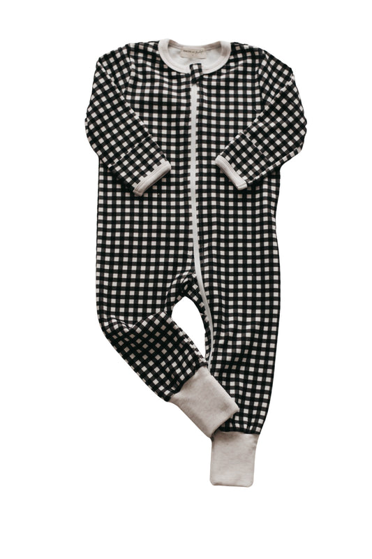 Bencer & Hazelnut - Zip Suit - Black Gingham