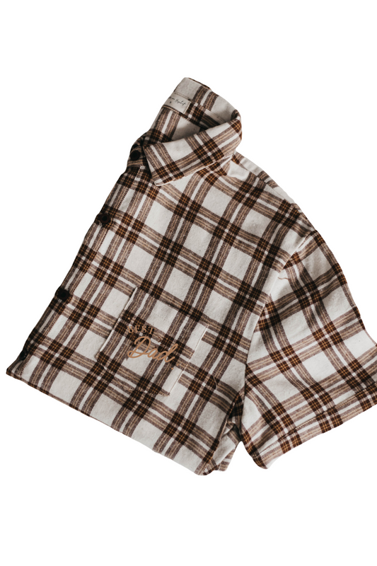 Bencer & Hazelnut Fathers Day - Best Dad Plaid Shirt