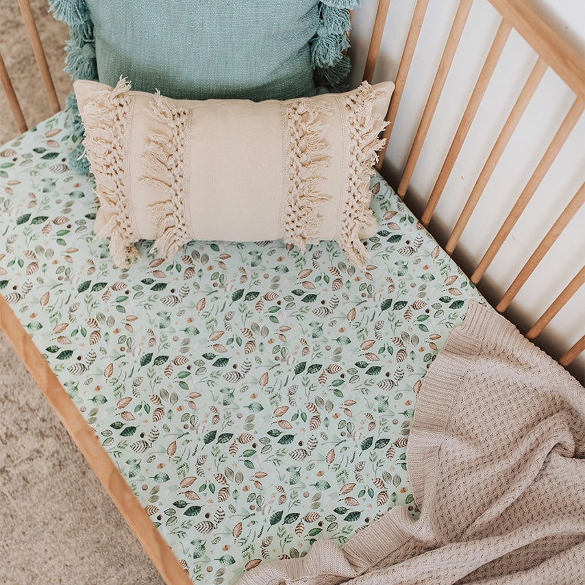 Snuggle Hunny Kids - Fitted Cot Sheet - Daintree