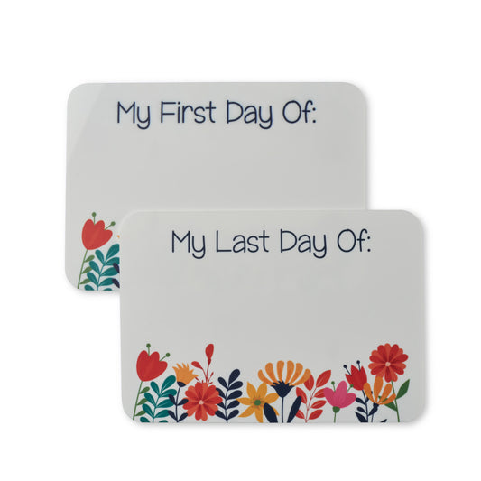 First Day/Last Day Reversible Board - Spring Flowers