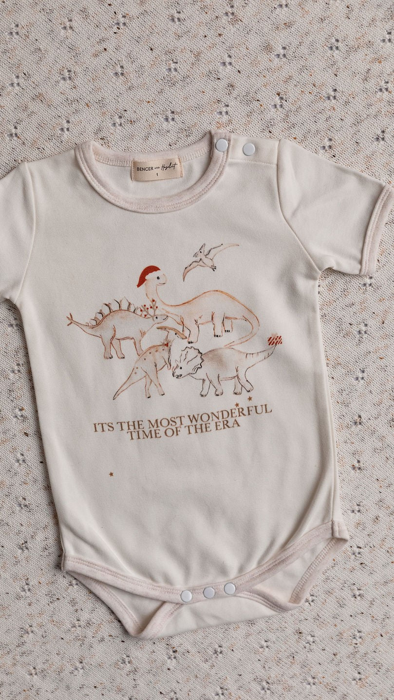 Bencer & Hazelnut - Most Wonderful time of the Era - Dino Tee/Bodysuit - Neutral