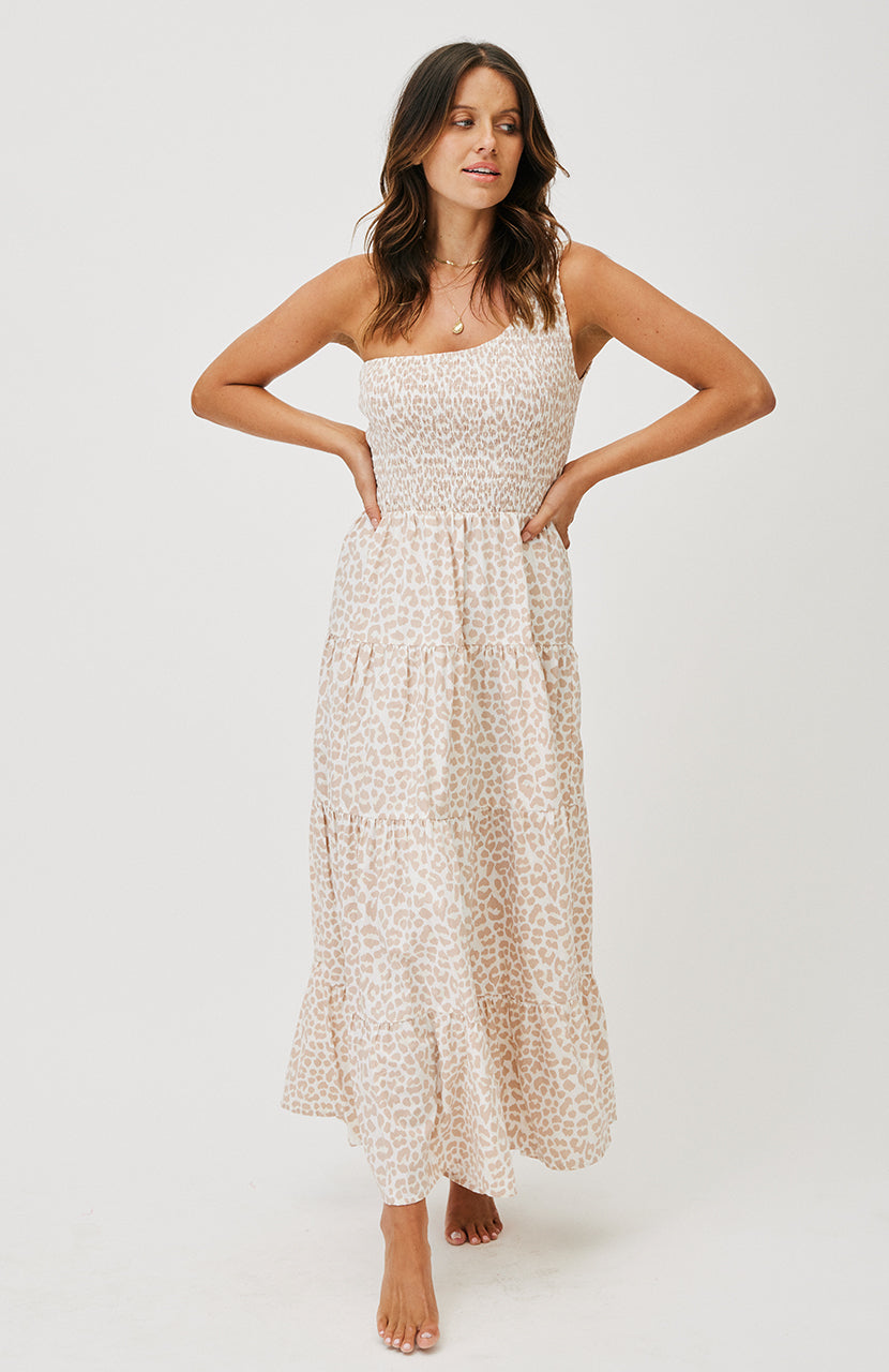 Cartel and Willow - Fleur Maxi Dress - Nude Leopard