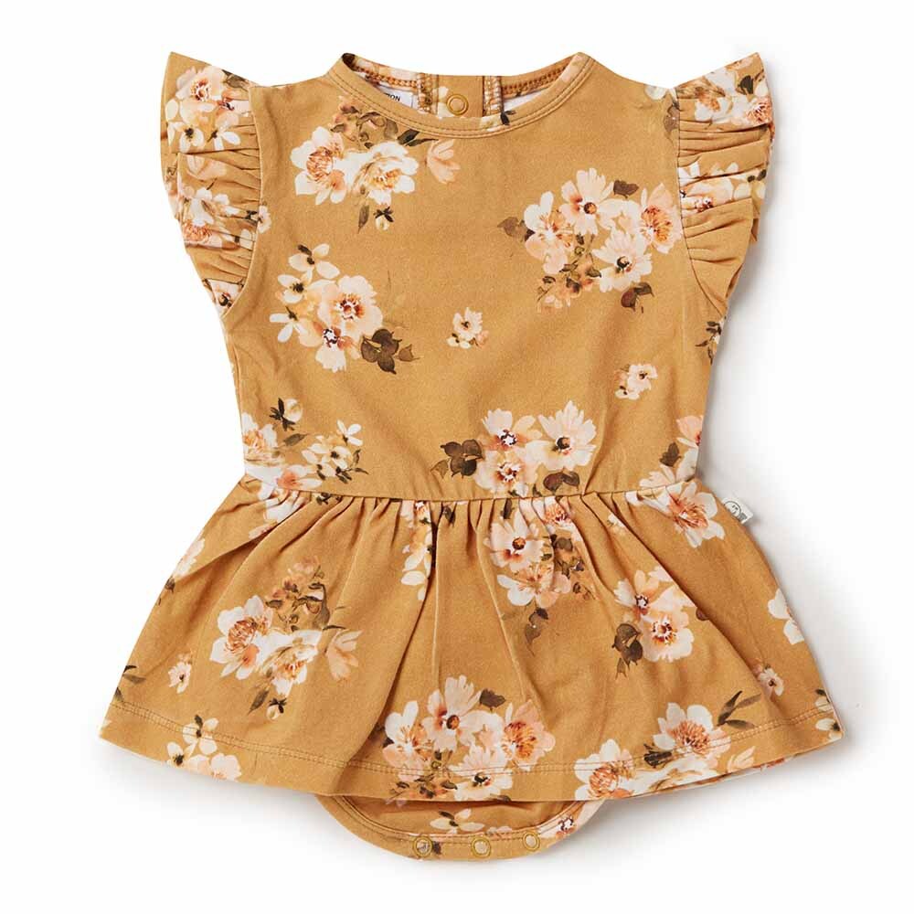 Snuggle Hunny Kids - Golden Flower- Organic Dress