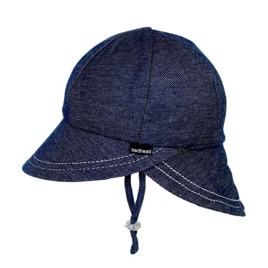 Bedhead Hats - Legionnaire Hat with Strap - Denim