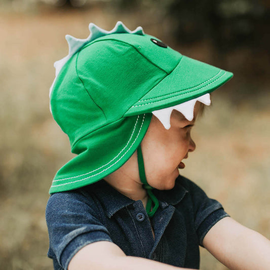 Bedhead Hats - Legionnaire Flap Sun Hat - Dinosaur - Green
