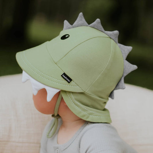 Bedhead Hats - Legionnaire Flap Sun Hat - Dinosaur - Khaki