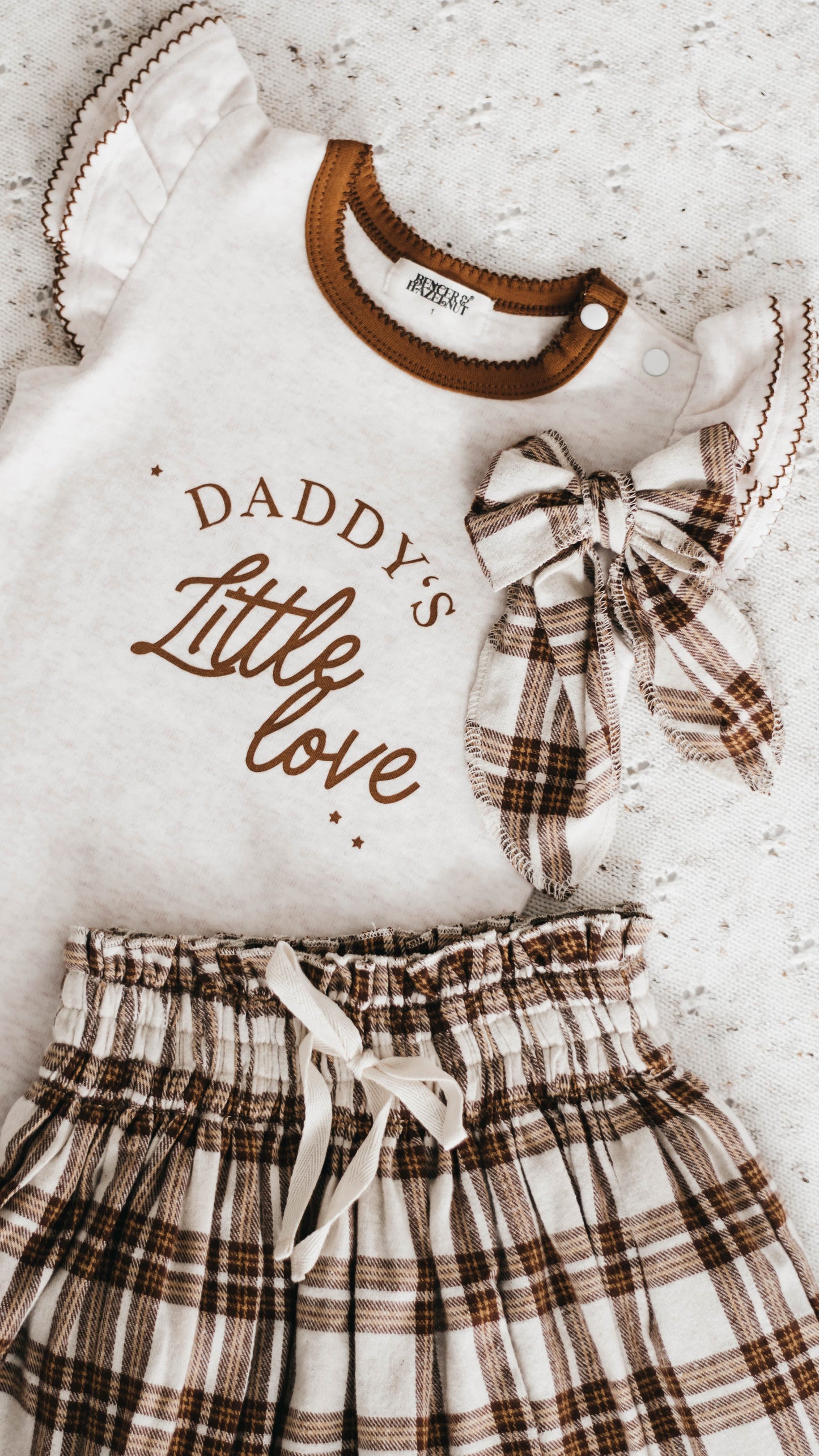 Bencer & Hazelnut - Daddy's Little Love Plaid Skirt