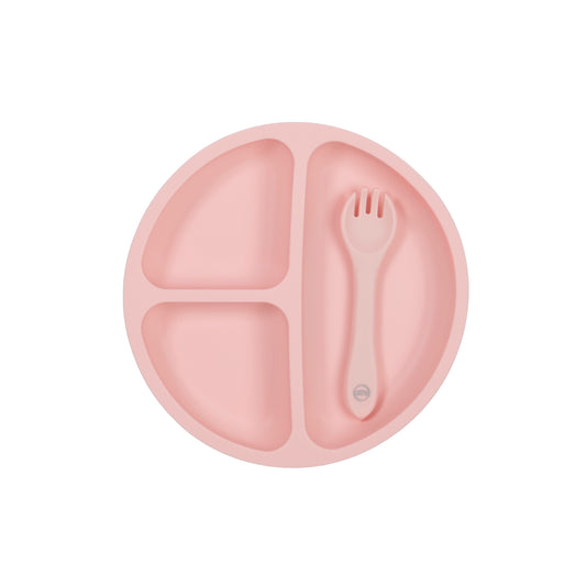 My Little Plate & Fork Set - Blush Pink