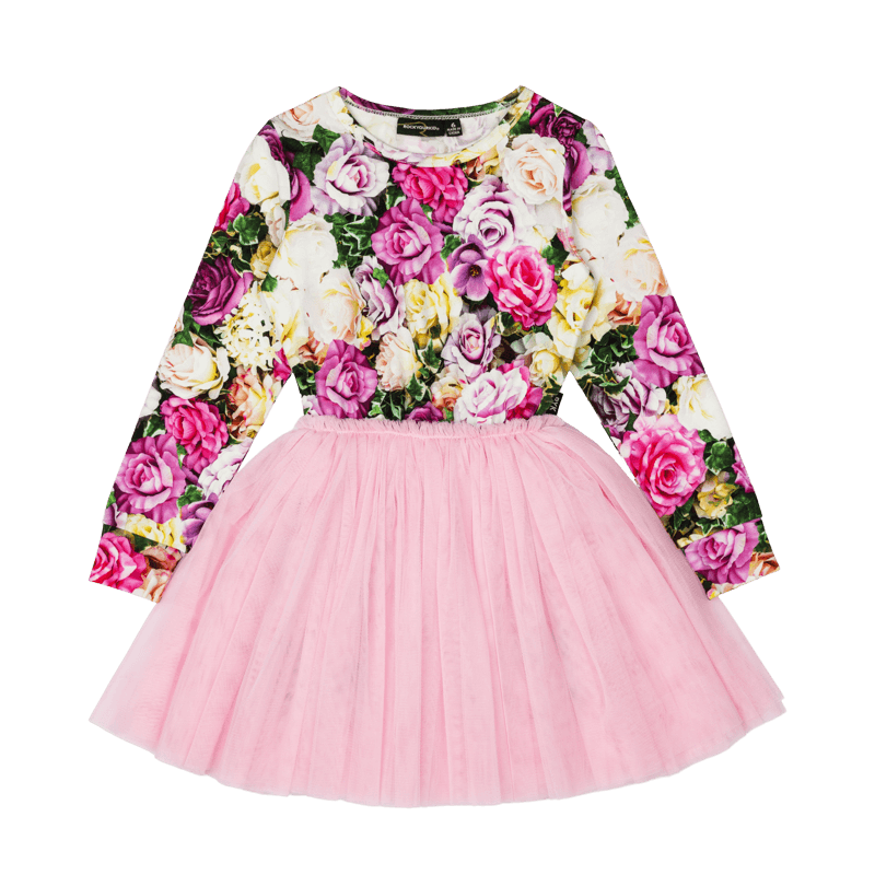 Rock Your Baby - Flower Wall Circus Dress - Long Sleeve