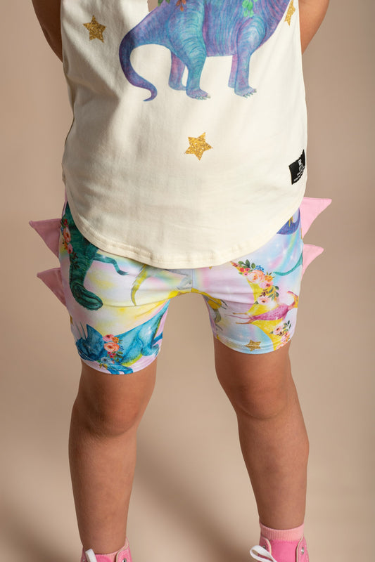 Rock Your Baby - Dinosaur Parade Bike Shorts