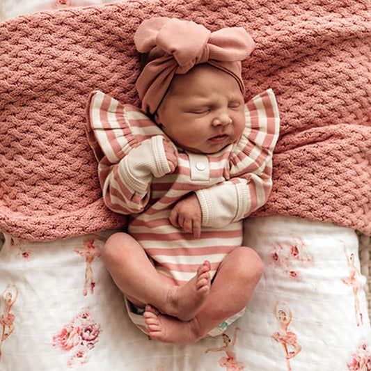 Snuggle Hunny Kids - Rose Stripe Long Sleeve Bodysuit