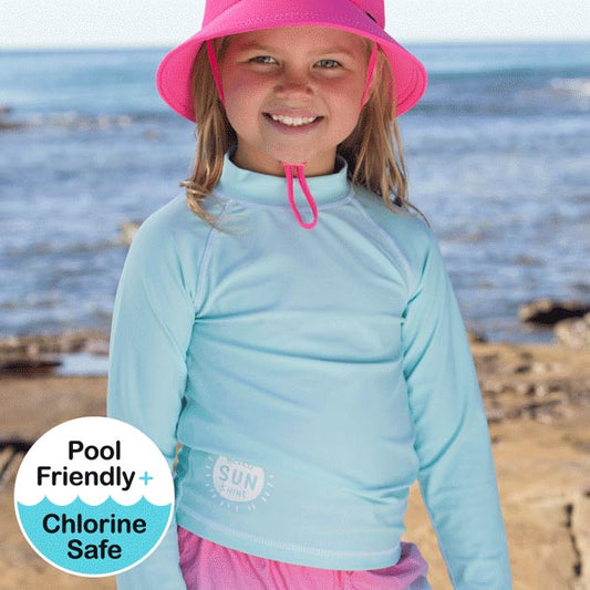 Bedhead Hats - Kids Rash Vest UPF50+ - Aqua