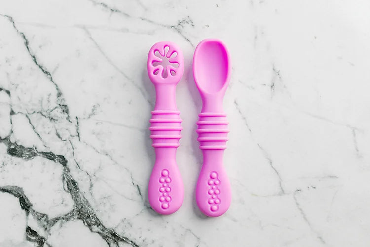 Starting Solids Australia - Sticky Spoon Set - Vivid Pink