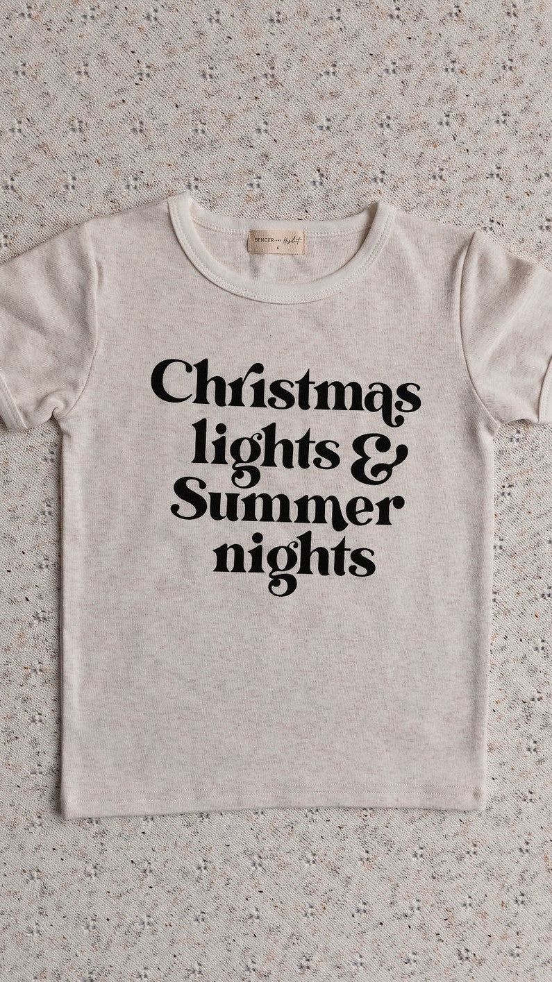 Bencer & Hazelnut - Christmas Lights Summer Nights - Tee/Bodysuit