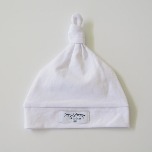 Snuggle Hunny Kids - White Knotted Baby Beanie
