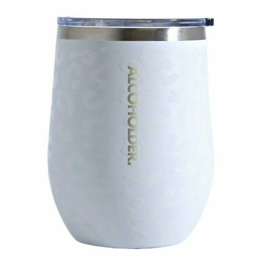 Stemless Insulated Wine Tumbler Snow Leopard