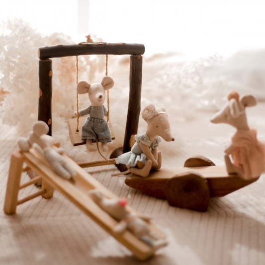 Wooden Doll Playground Set