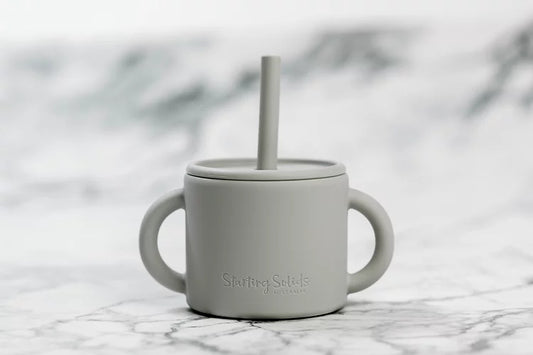 Starting Solids - The Ideal First Baby Cup 2.0 - Silver Grey