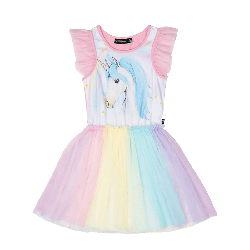 Rock Your Baby - Blue Unicorn Singlet Circus Dress