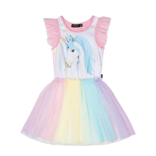 Rock Your Baby - Blue Unicorn Singlet Circus Dress